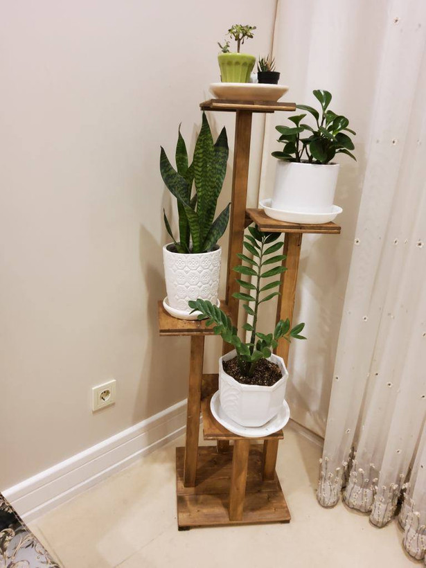 استند گل ایستاده چوبی مدرن آقای نجار