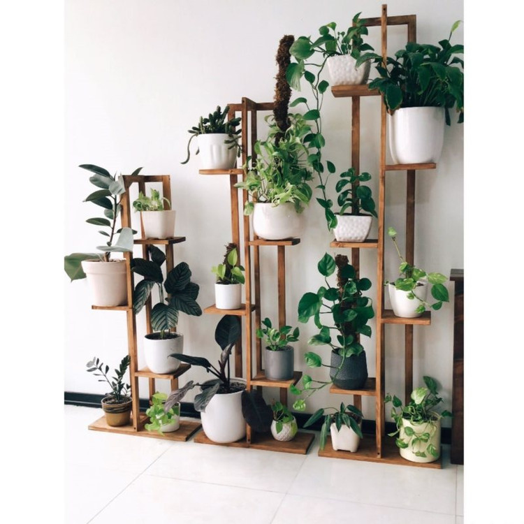 استند چوبی گل مدل دیوار مجموعه سه عددی آقای نجار