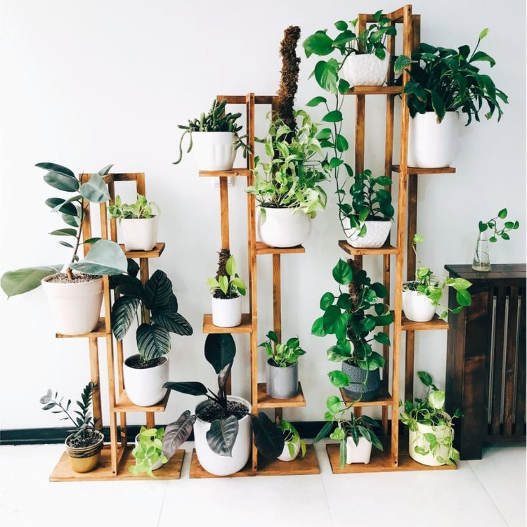 استند چوبی گل مدل دیوار مجموعه سه عددی آقای نجار