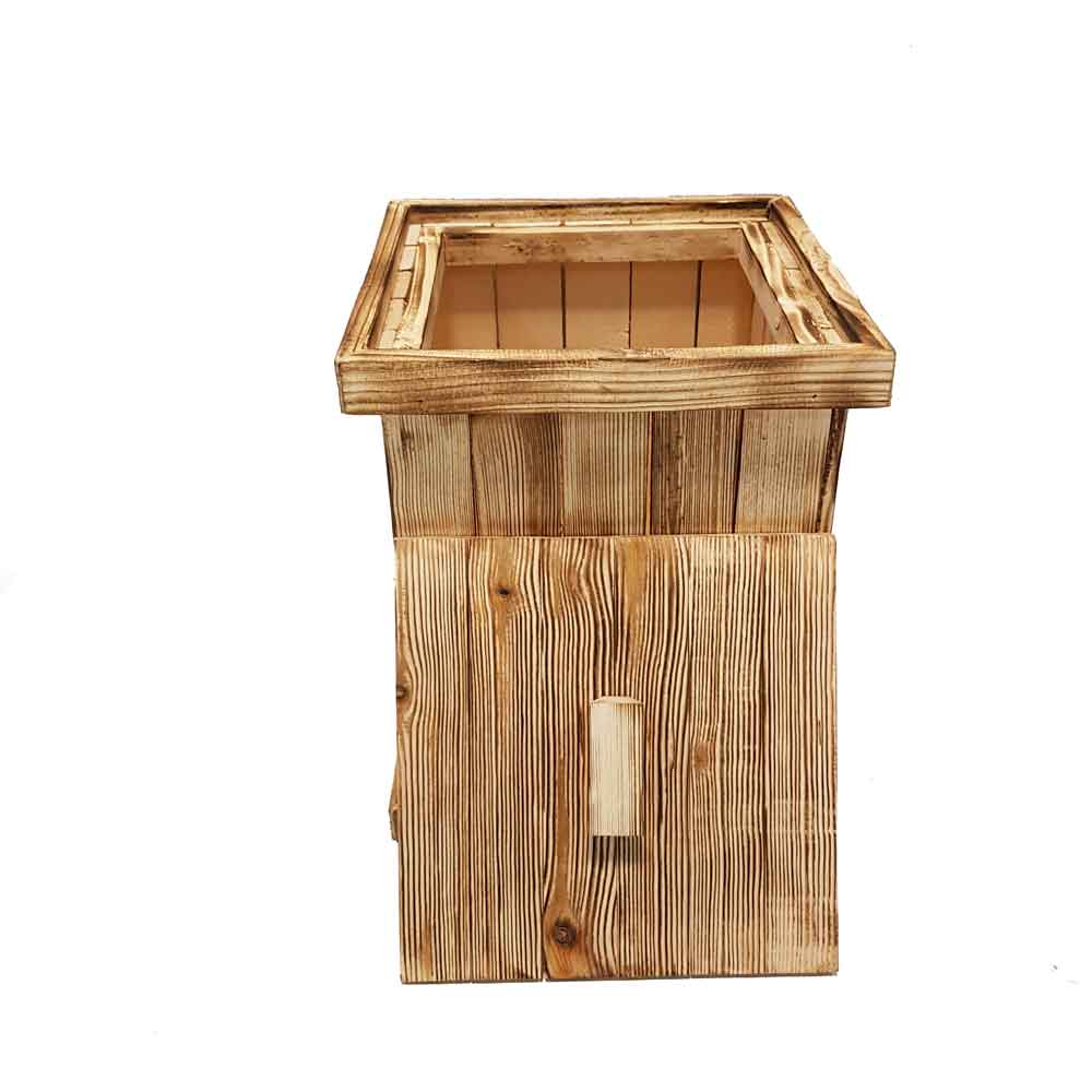 سطل چوبی چهارگوش بزرگ