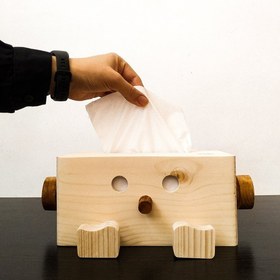 جا دستمال کاغذی فانتزی چوبی آقای نجار