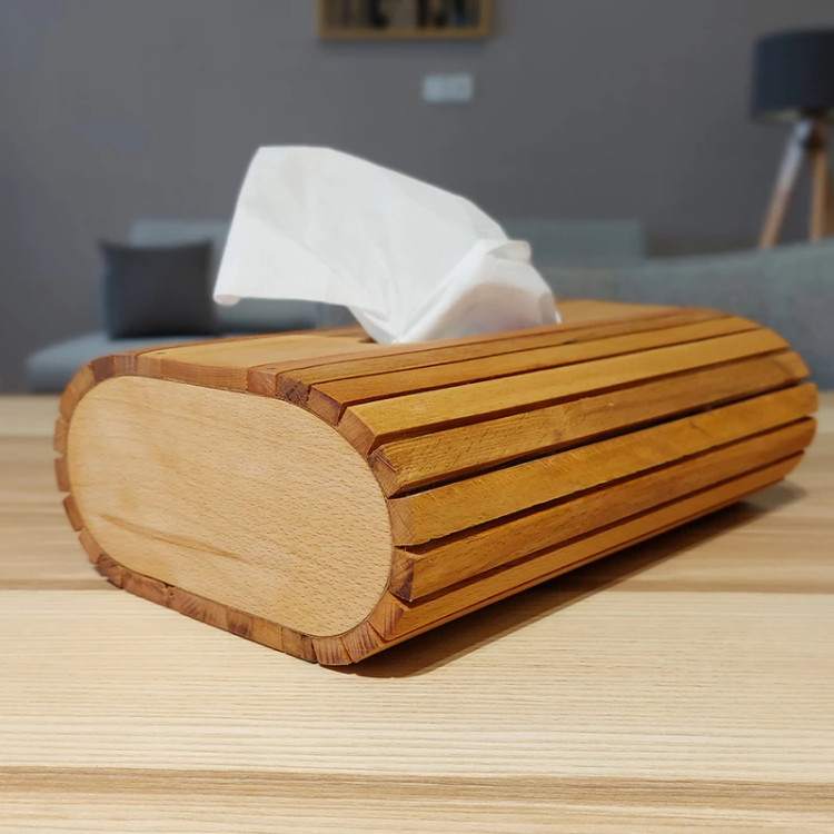 جا دستمال کاغذی چوبی آقاینجار مدل میله ای