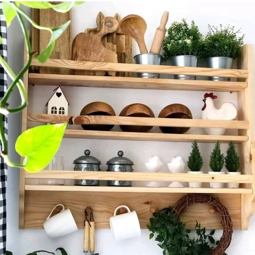 شلف آویز دار آشپزخانه آقای نجار
